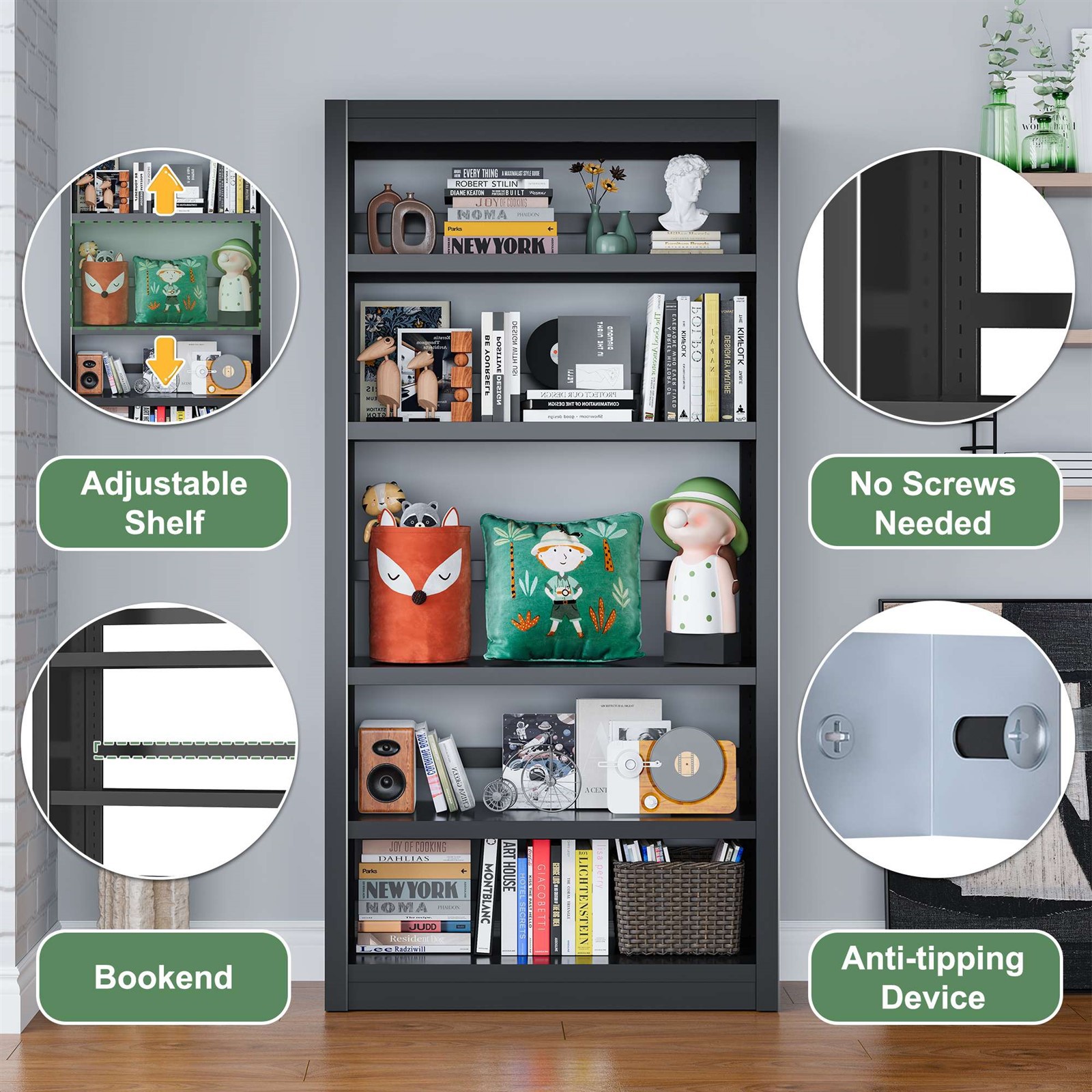 Tall Black Metal Bookshelf Tall Black Metal Bookshelf